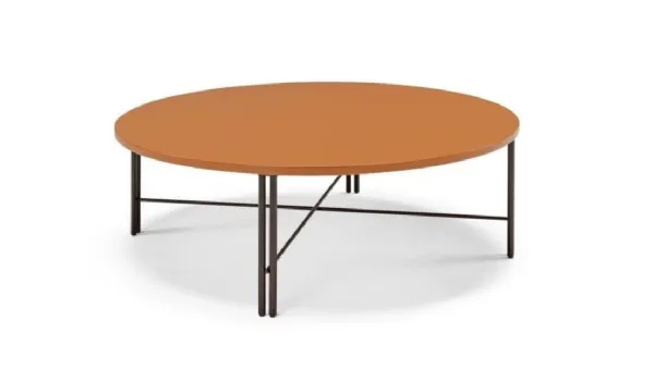 Tavolino Swing Web con top rivestito in pelle di Alpa Salotti