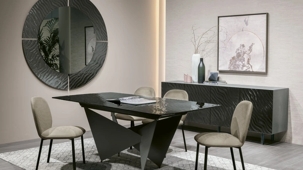 Specchiera Altea con cornice in vetro ondulato di Target Point