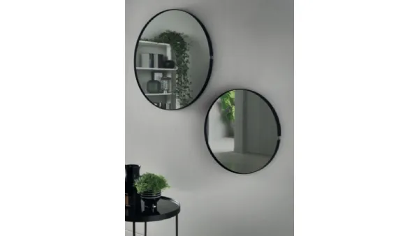 Specchio tondo Loren con bordo in alluminio verniciato di Capodarte