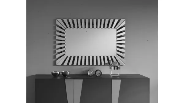 Specchio di design in vetro argentato Labas di Stones