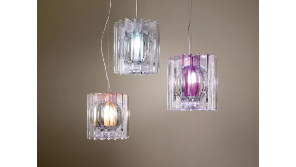 Lampada a sospensione in vetro Pisa di Stones