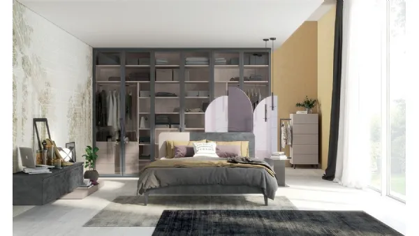 Cabina Armadio Golf M117 in vetro e melaminico di Colombini Casa