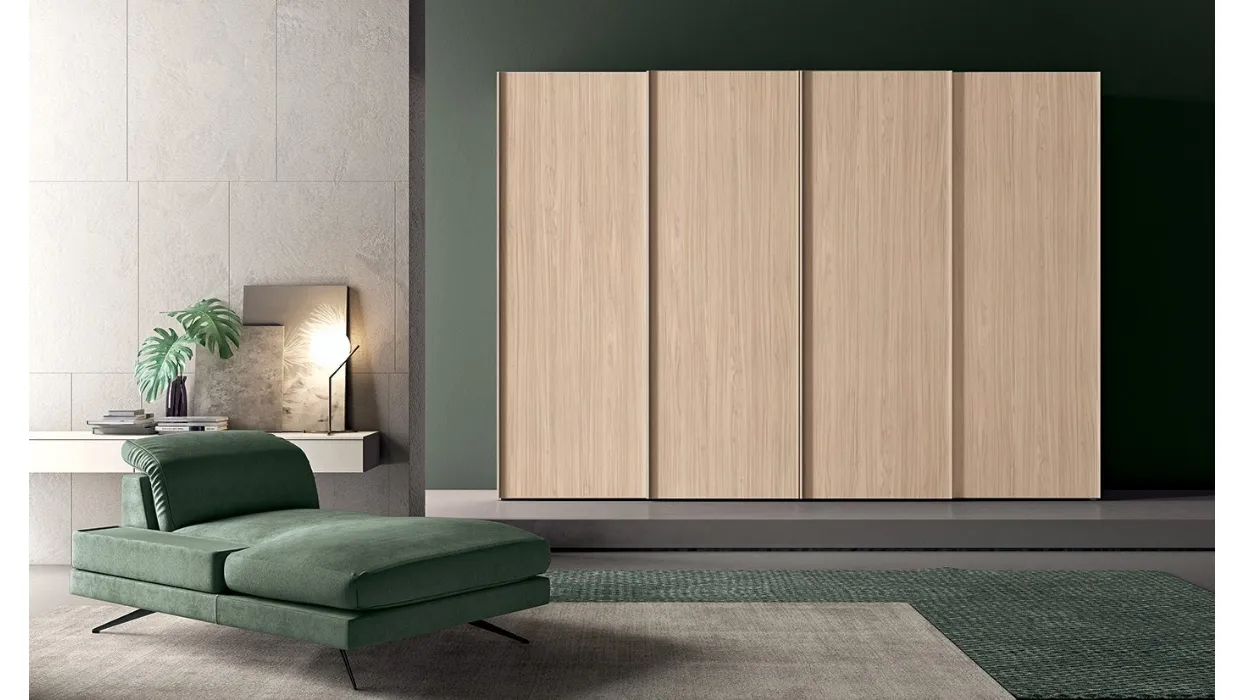 Armadio con ante scorrevoli Vitalyty Style in melaminico finitura effetto legno di Colombini Casa