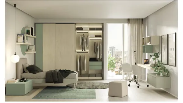 Cameretta componibile Golf Y110 in melaminico di Colombini Casa