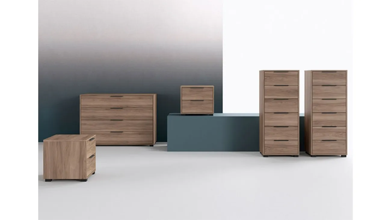 Gruppo notte in legno Dress di Mab