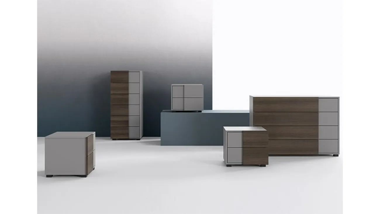 Gruppo Notte in legno e laccato opaco Background di Mab