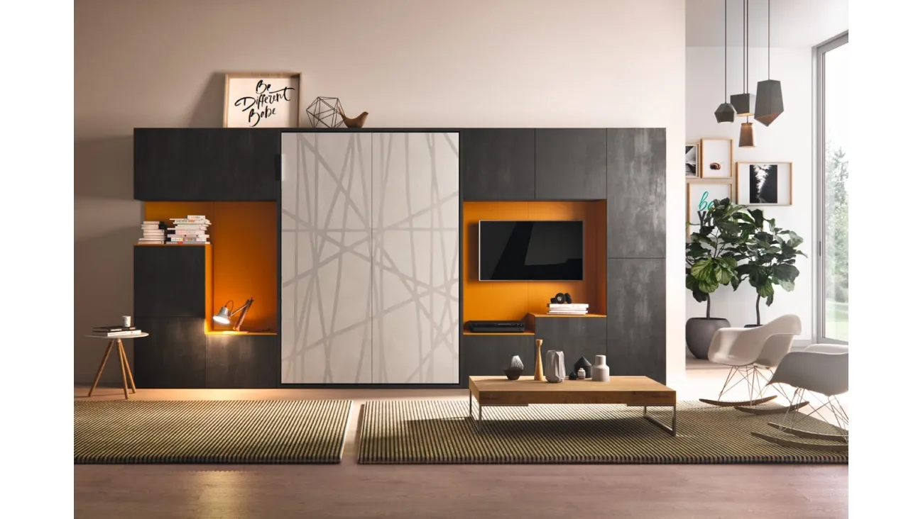 Letto a scomparsa chiuso Casanova 4002 di 2B Italia