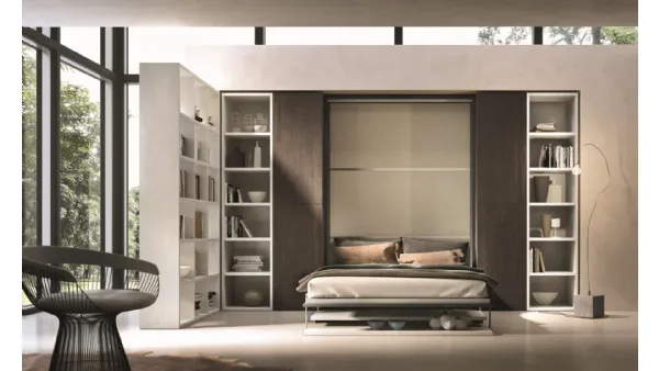 Letto matrimoniale a scomparsa aperto Casanova 4005 di 2B Italia