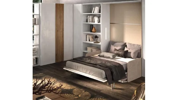Letto matrimoniale a scomparsa aperto Casanova 4009 di 2B Italia