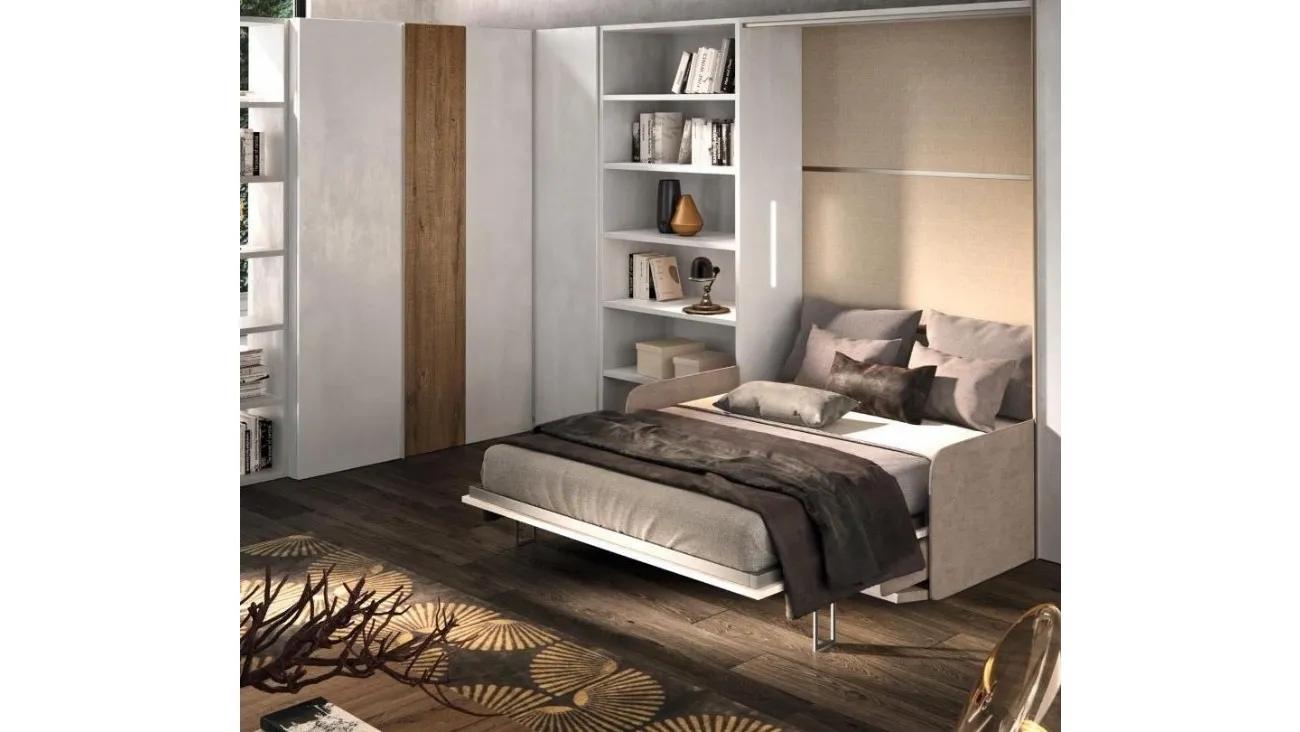 Letto matrimoniale a scomparsa aperto Casanova 4009 di 2B Italia