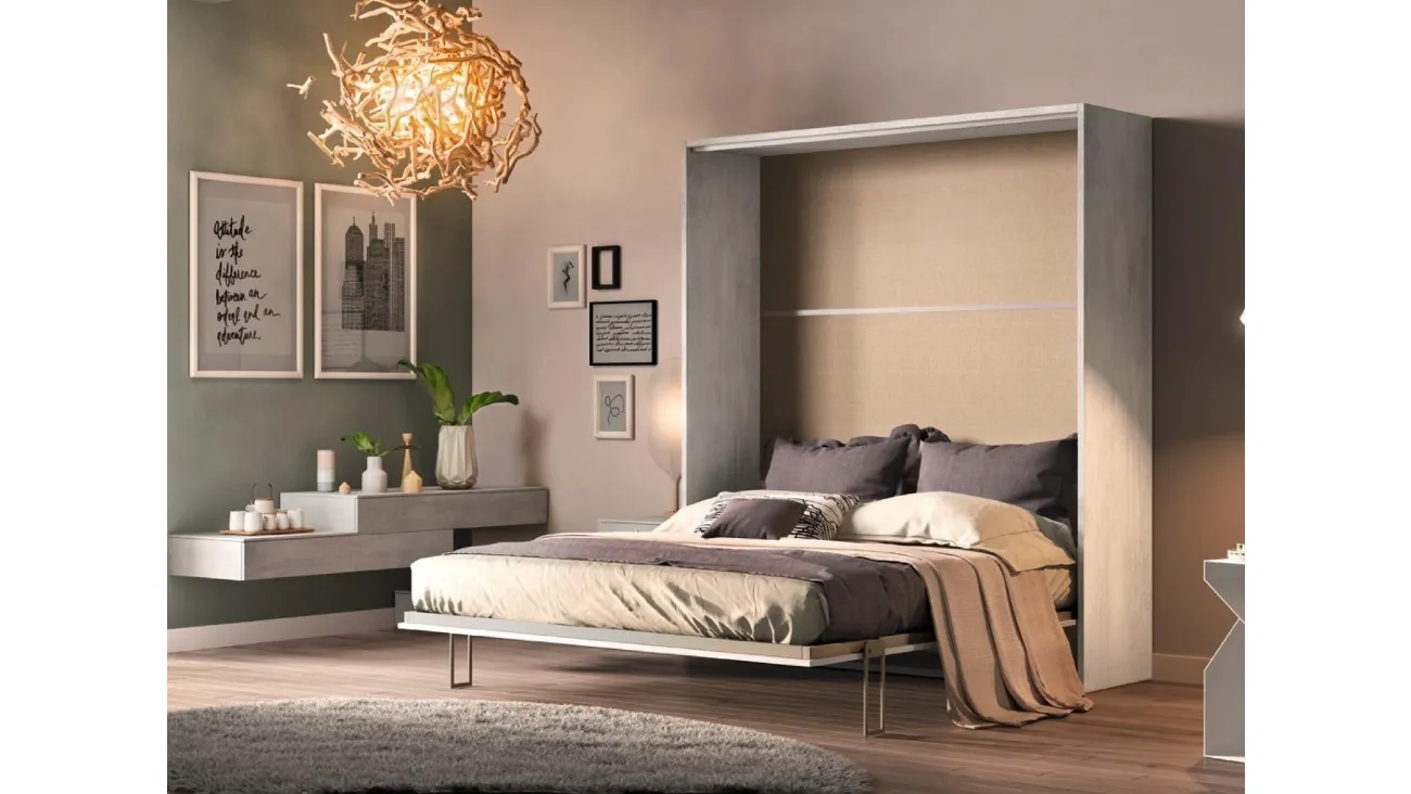 Letto matrimoniale a scomparsa aperto Casanova 4010 di 2B Italia