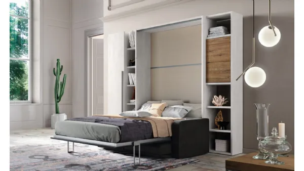 Letto matrimoniale a scomparsa aperto Casanova 4013 di 2B Italia