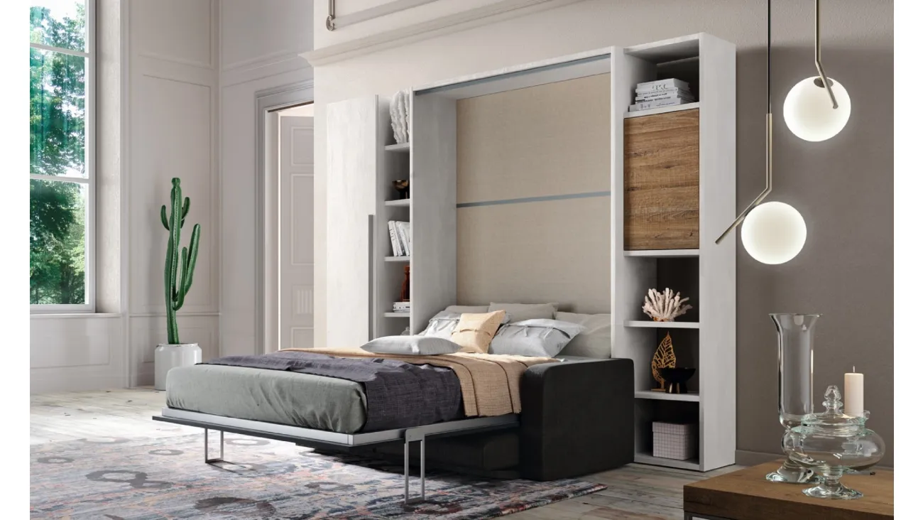 Letto matrimoniale a scomparsa aperto Casanova 4013 di 2B Italia