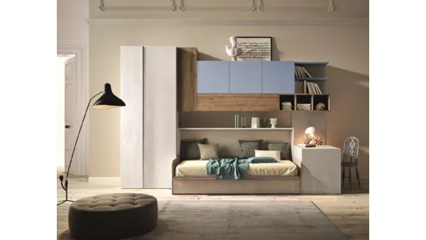 Letto singolo a scomparsa Casanova 4021 in melaminico e laccato di 2B Italia