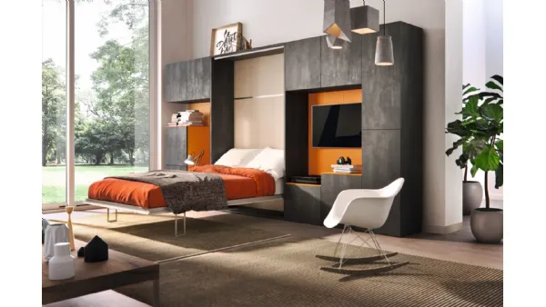 Letto a scomparsa Casanova composizione 4002 di 2B Italia