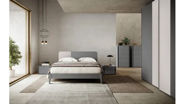 Letto con testiera Golf Sector Grigio di Colombini Casa