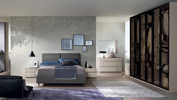 Letto in tessuto Milo di Gierre Mobili