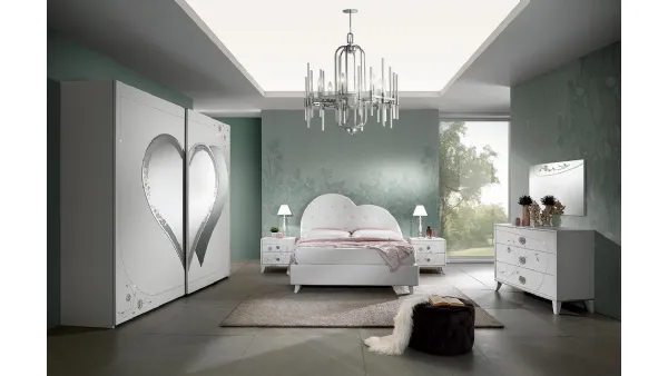 Letto Nancy con testiera sagomata di Mobil Più