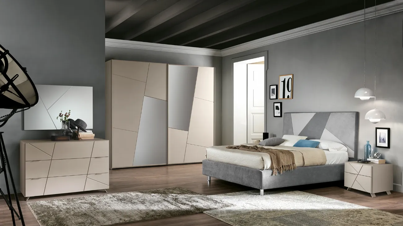 Letto matrimoniale con testiera Tampa di Gierre Mobili