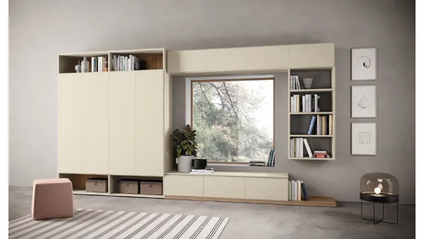 Libreria a muro Golf Infinity I105 in melaminico di Colombini Casa