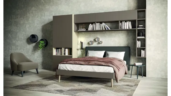 Libreria componibile a muro Golf Infinity I107 in melaminico di Colombini Casa