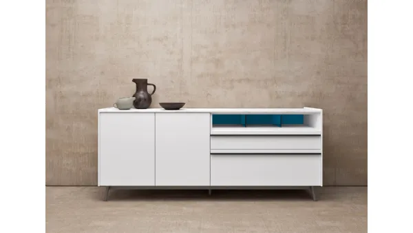 Madia in laccato bianco opaco Glamour 02 di Mab