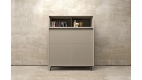 Madia Alta dal design moderno in laccato opaco Glamour 04 di Mab