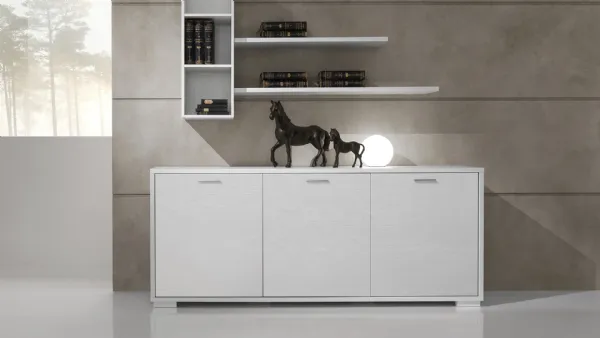 Madia Jazz composizione J071 finitura Bianco Frassino di Gierre Mobili