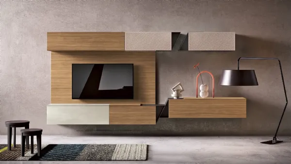 Parete Attrezzata sospesa 36Home 7007 di 2B Italia