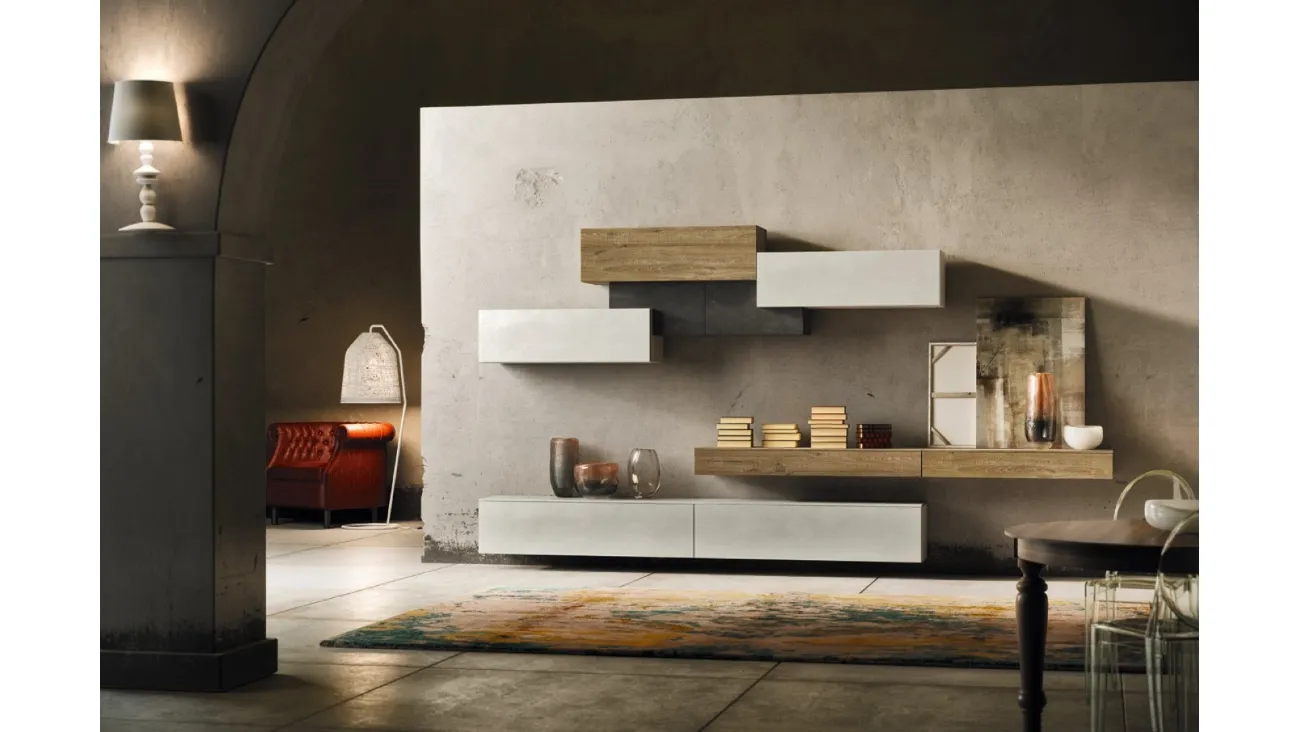 Parete Attrezzata Club36 Elite 5023 in melaminico di 2B Italia