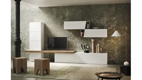 Parete Attrezzata Club36 Elite 5025 in laccato Bianco opaco di 2B Italia