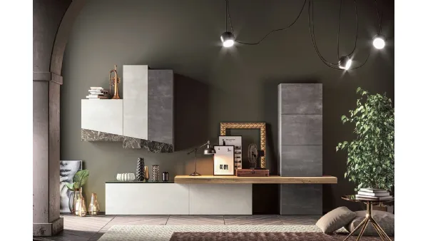 Parete Attrezzata Club Decor composizione 6014 di 2B Italia