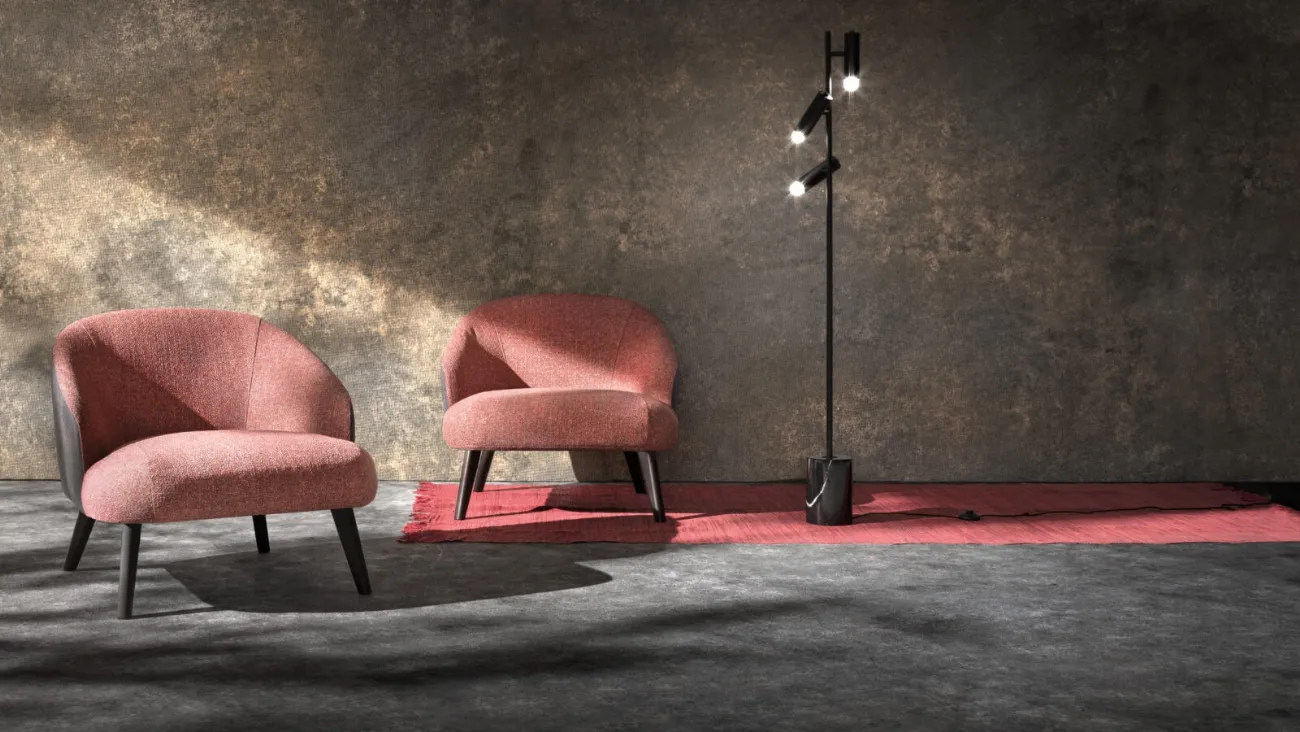 Poltroncina in tessuto Donder di Samoa