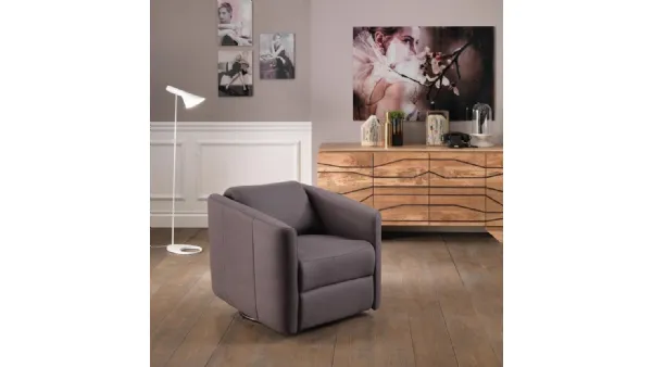 Poltrona relax Magic in ecopelle effetto vintage di Stones