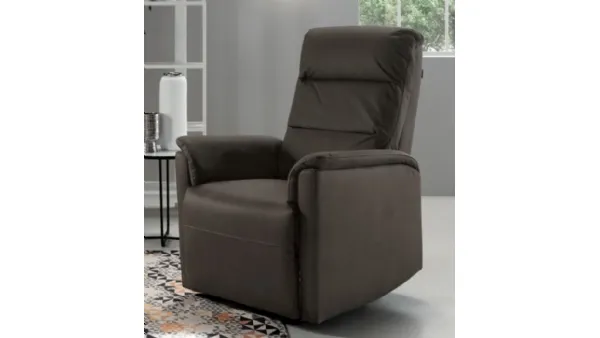 Poltrona relax in tessuto con recliner manuale Vela di Capodarte