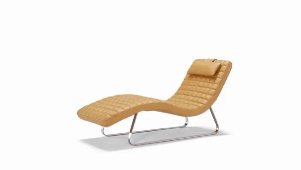 Poltrona in pelle trapuntata chaise longue Feelgood di Alpa Salotti