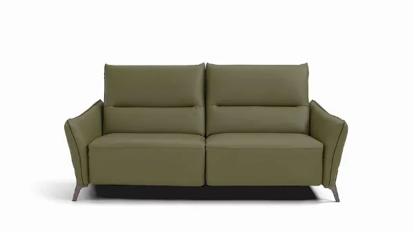 Divano in pelle verde LatinLover di Alpa Salotti