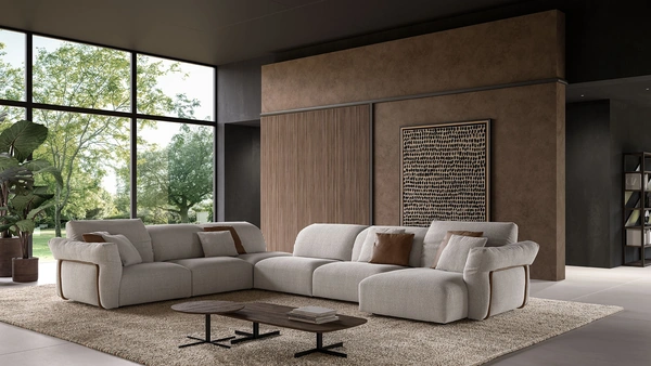 Salotto con penisola Marechiaro di Alpa Salotti