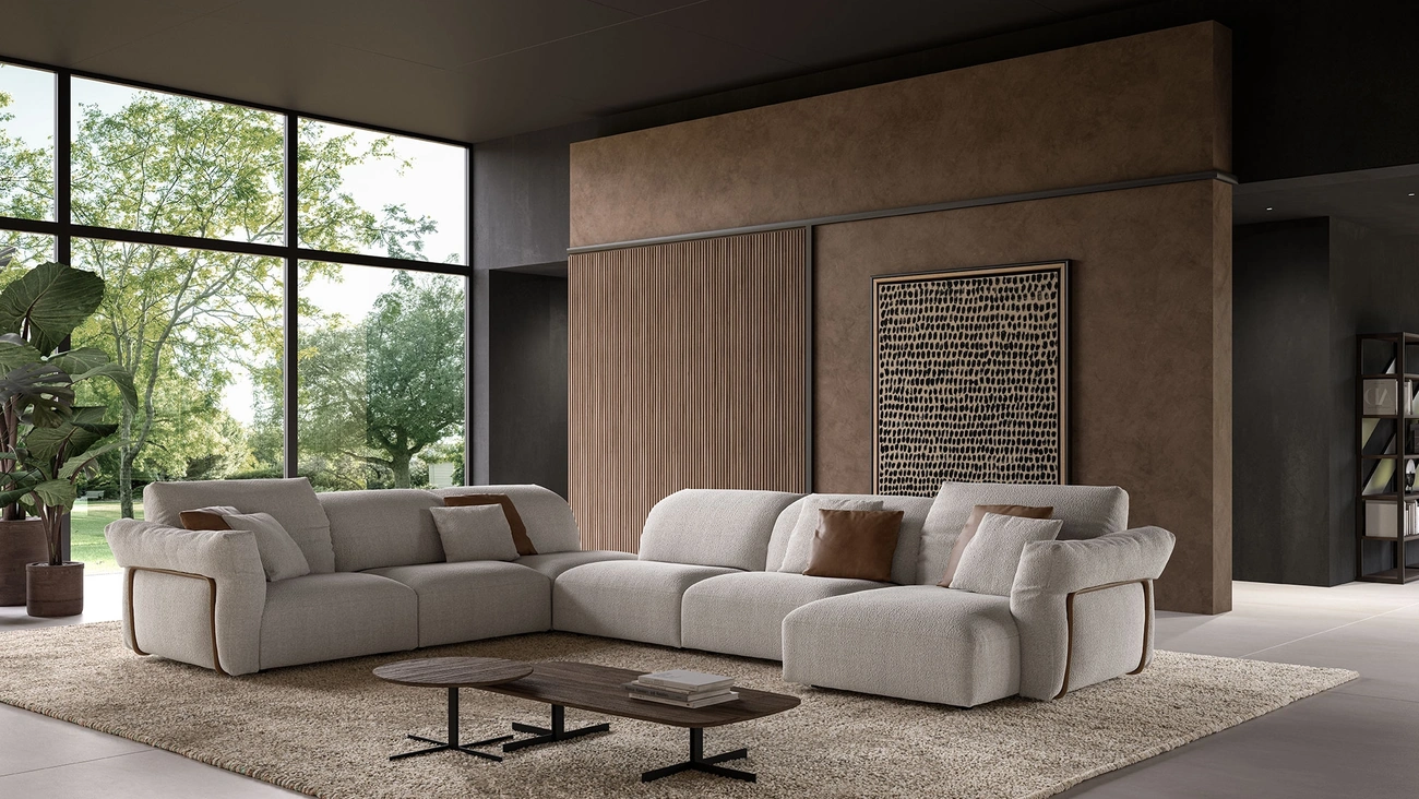 Salotto con penisola Marechiaro di Alpa Salotti