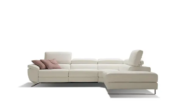 Divano in pelle bianca Tiffany di Alpa Salotti