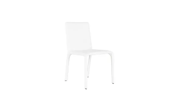 Sedia rivestita in ecopelle Dely di Stones