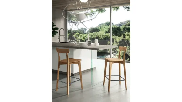 Sgabello Grace in legno di FGF Mobili
