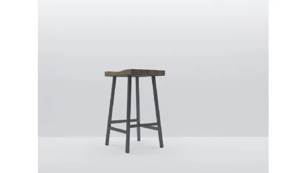 Sedia Vertigo Sgabello in legno di rovere e metallo di Fratelli Mirandola