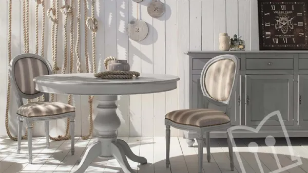 Tavolo rotondo allungabile Shabby Chic Art 637 di Fratelli Mirandola