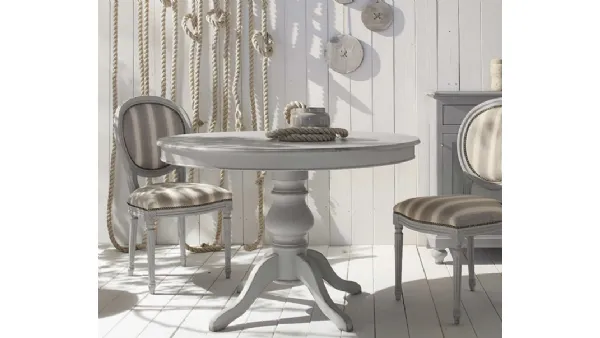 Tavolo rotondo allungabile Art 637 Shabby Chic di Fratelli Mirandola