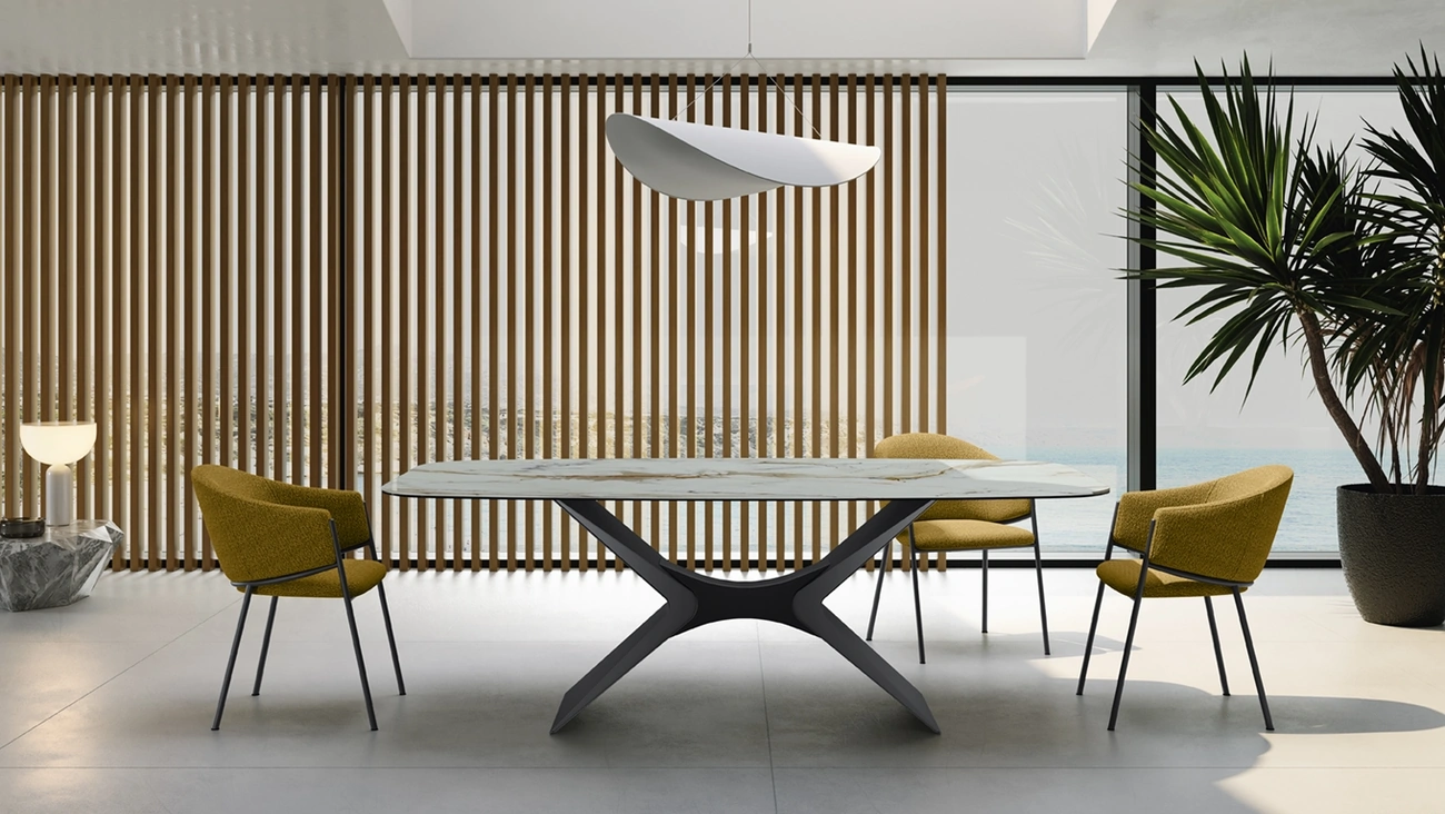 Tavolo Atlas con top in ceramica di Stones