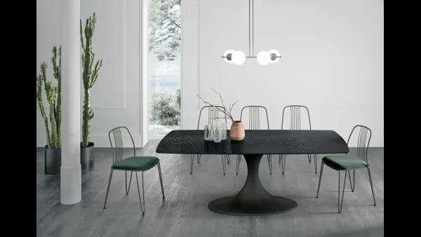 Tavolo Calice con top in vetro Target Point