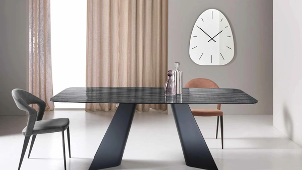 Tavolo Louis in vetro rigato retroargentato di Capodarte