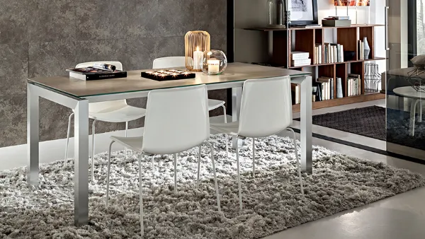 Tavolo moderno allungabile in laminato Luca di La Primavera