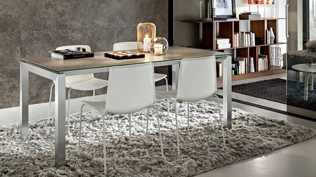 Tavolo moderno allungabile in laminato Luca di La Primavera